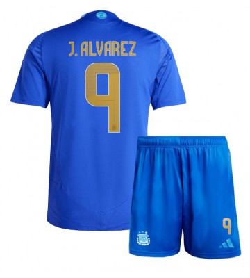 Argentina Julian Alvarez #9 Udebanesæt Børn Copa America 2024 Kort ærmer (+ korte bukser)